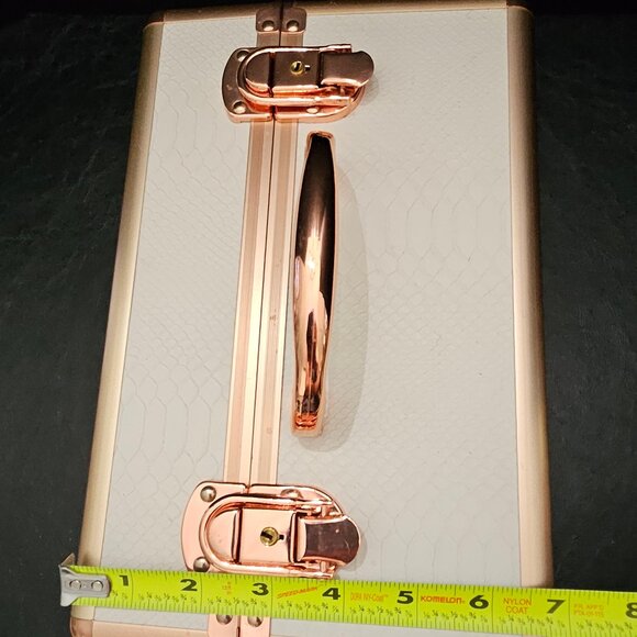 Bella Lash Beauty Box Ivory Rose Gold With Lock And Keys New Condition - Picture 11 of 11